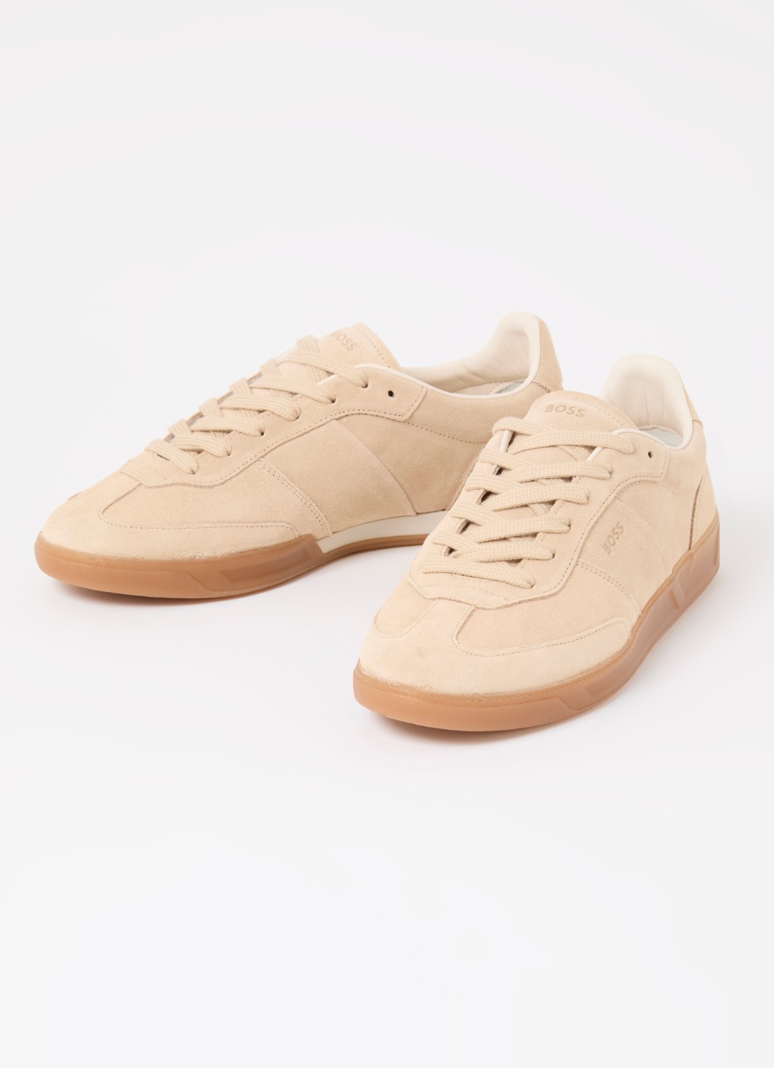 BOSS Brenta sneaker van suède - detail 2 beige