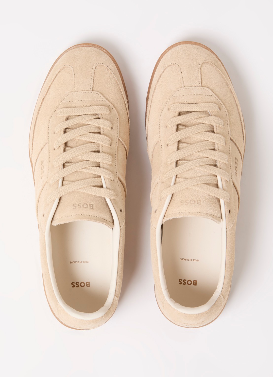 BOSS Brenta sneaker van suède - detail 3 beige