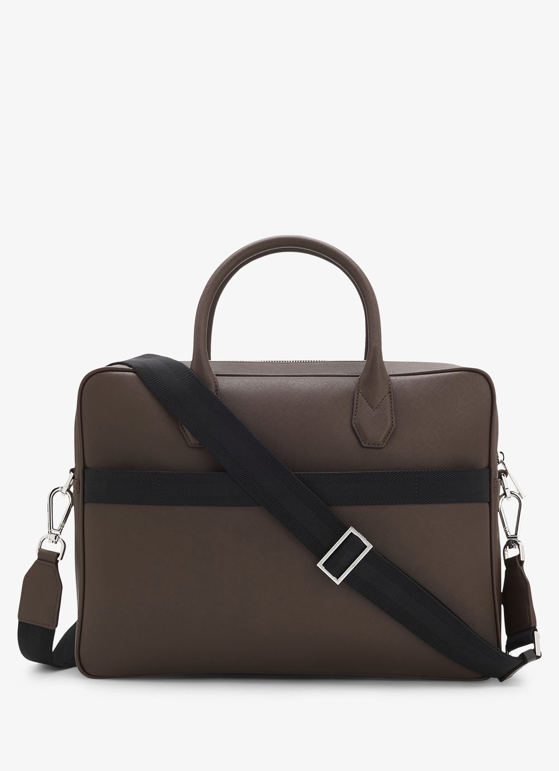 BOSS Businesstas van leer - achterkant 4 dark brown-209 / bruin
