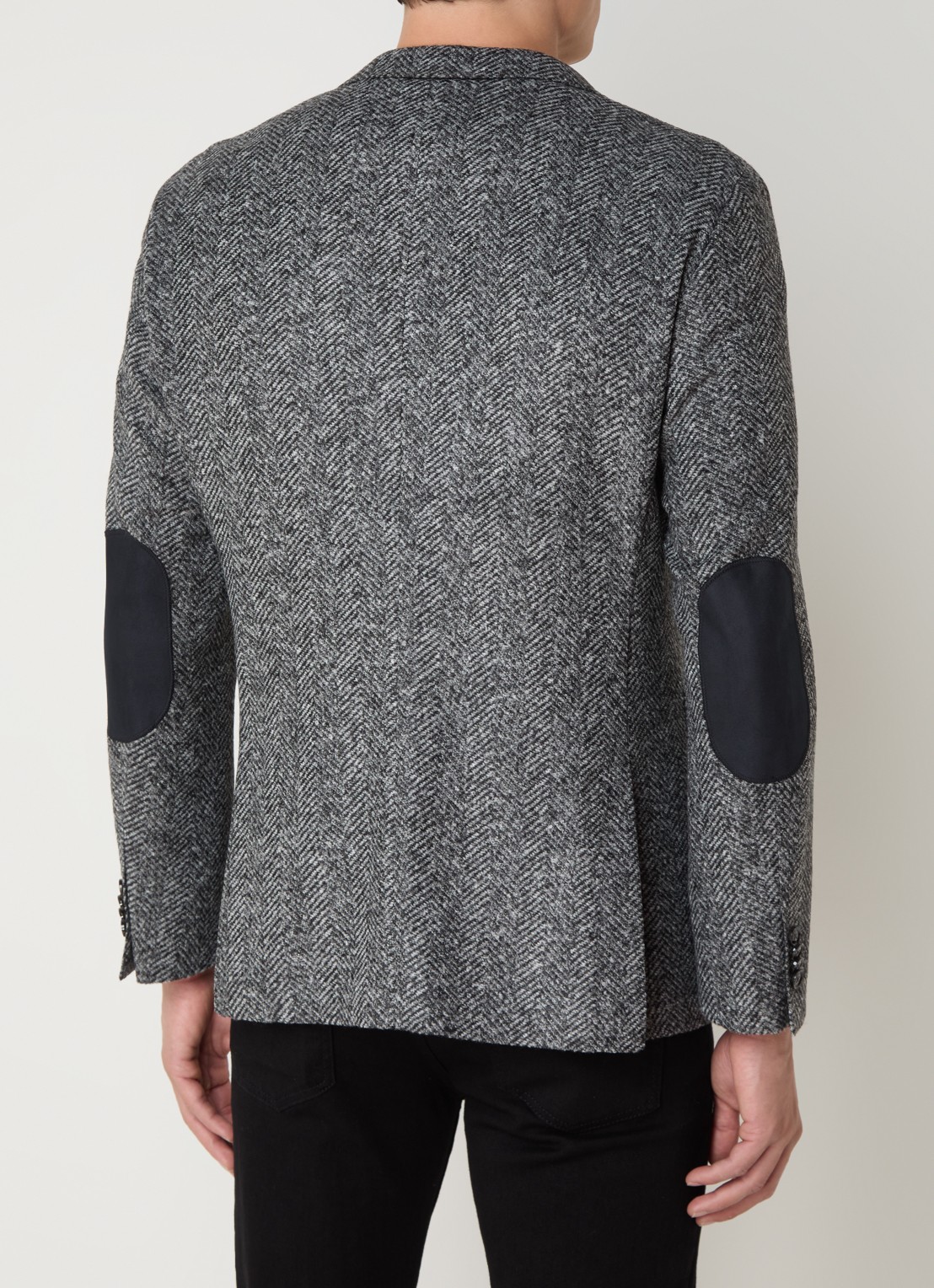 BOSS C-Jaye regular fit colbert in scheerwolblend - achterkant 3 grijs