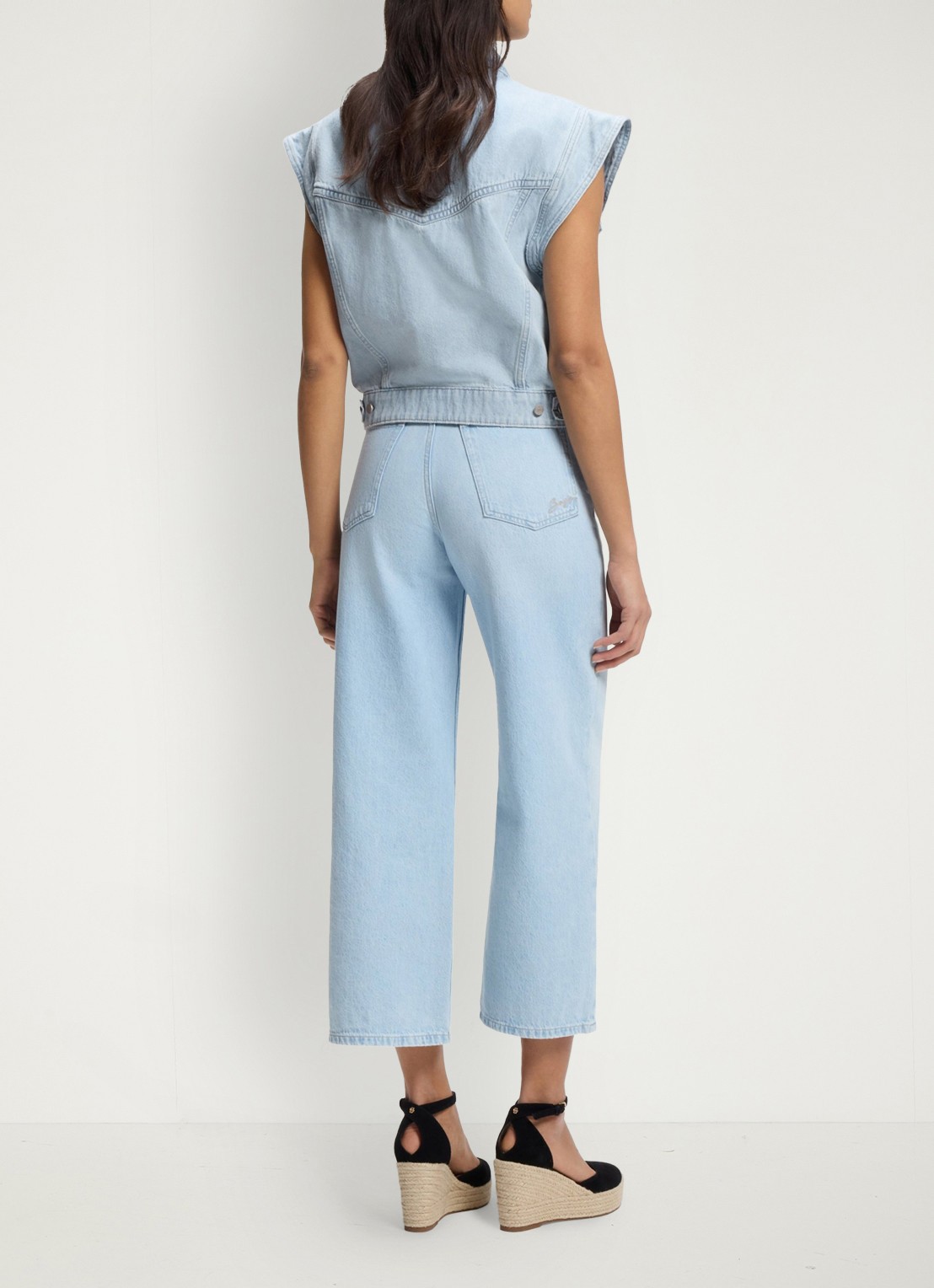 BOSS C_VEST 1.0 spijkerjas van katoen - achterkant bright blue-433 / blauw