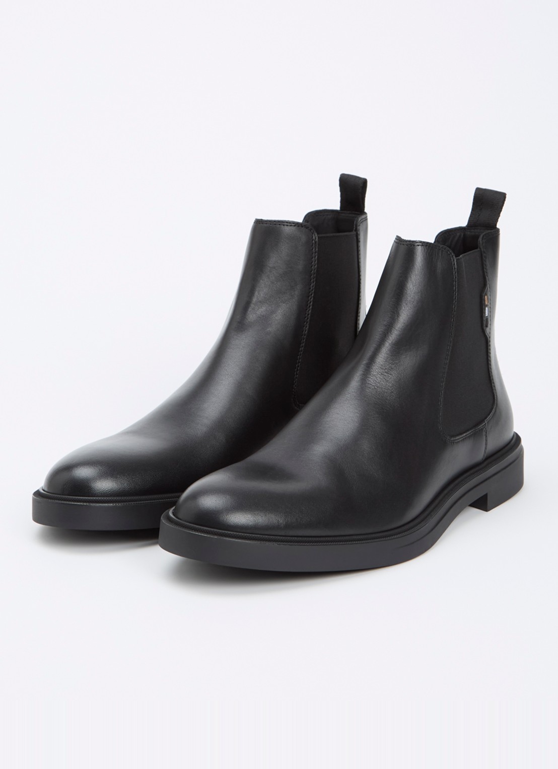 BOSS Calev chelsea boot van leer - detail 3 zwart
