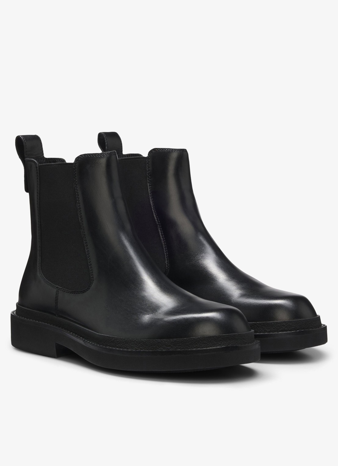BOSS Chelsea boot van leer - detail 2 zwart