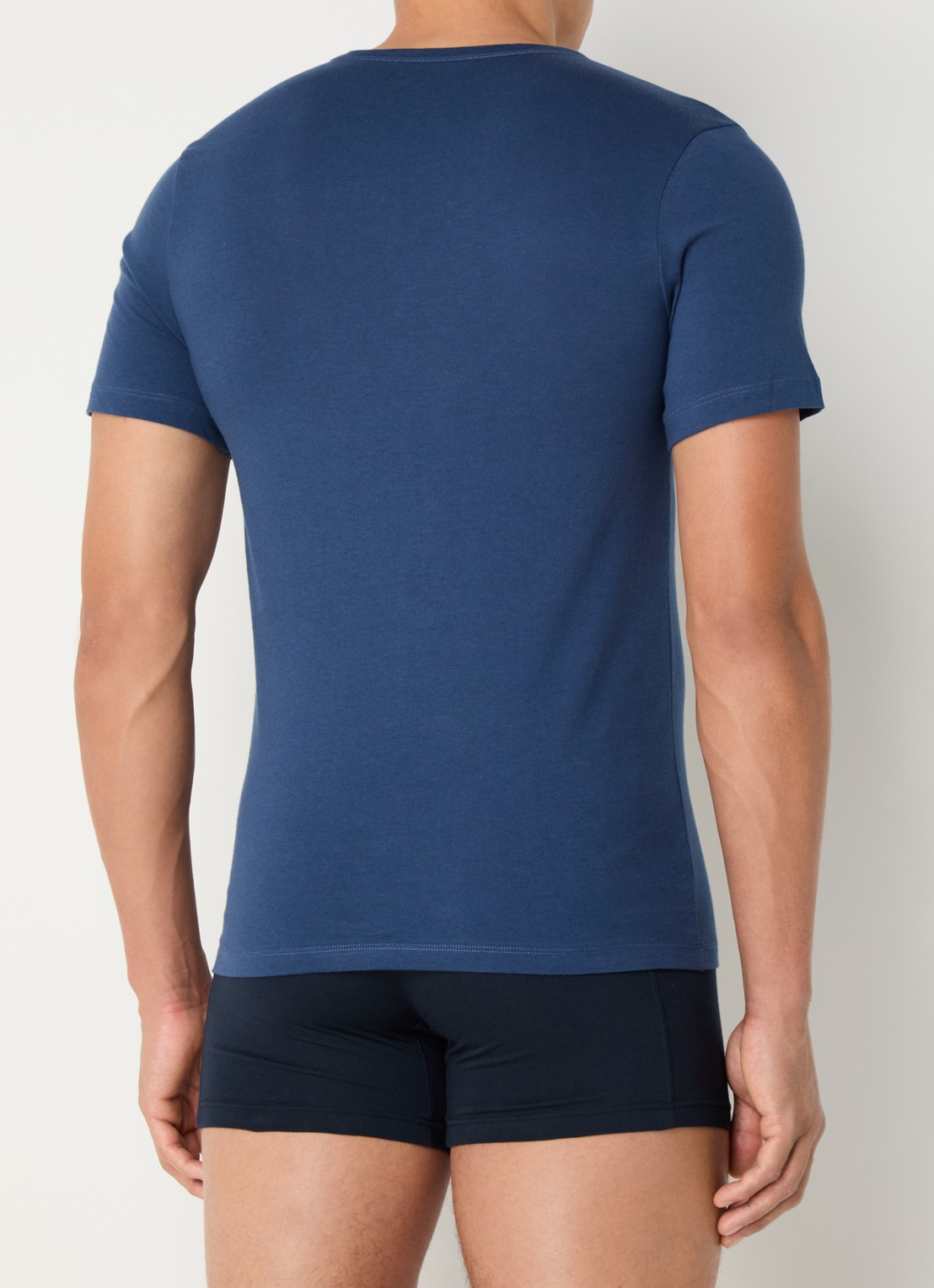 BOSS Classic T-shirt van  katoen in 3-pack - achterkant zwart