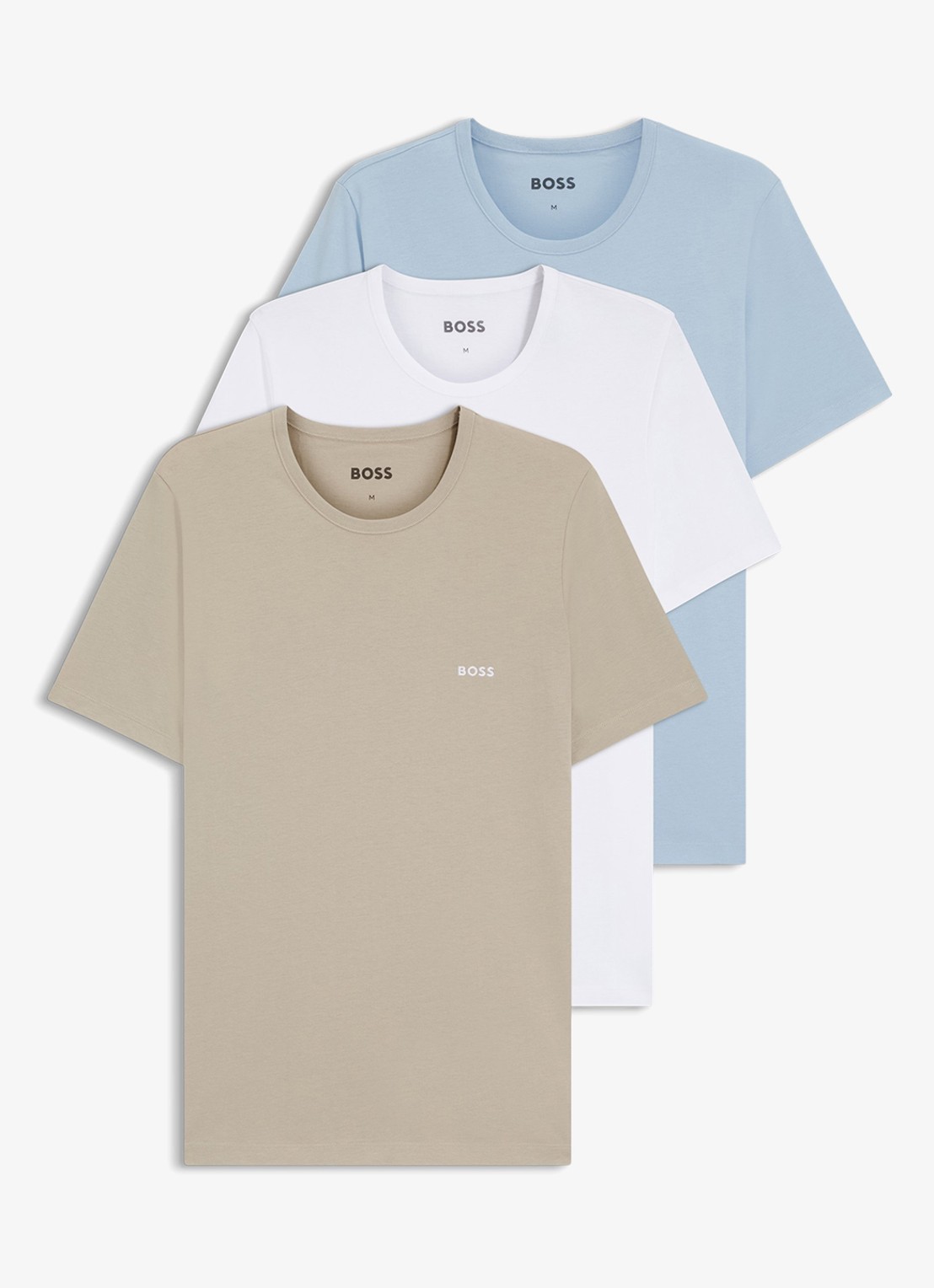 BOSS Classic T-shirt van  katoen in 3-pack - voorkant rood