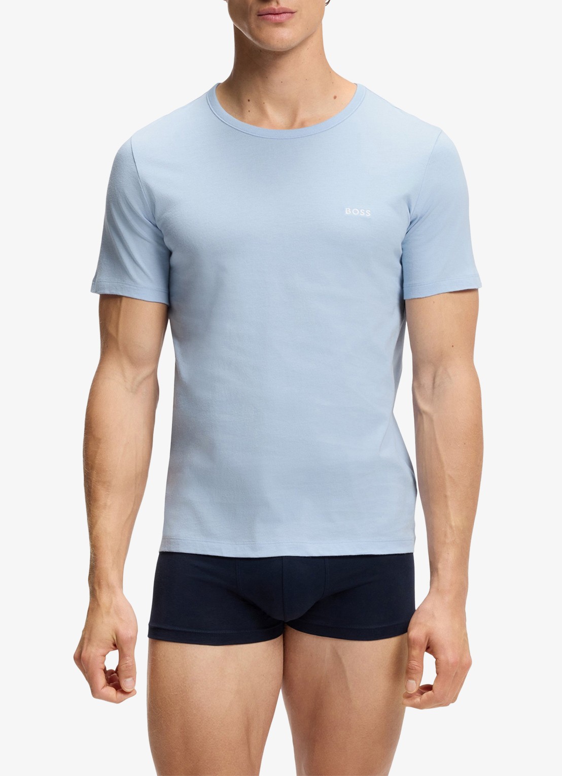 BOSS Classic T-shirt van  katoen in 3-pack - voorkant 2 rood