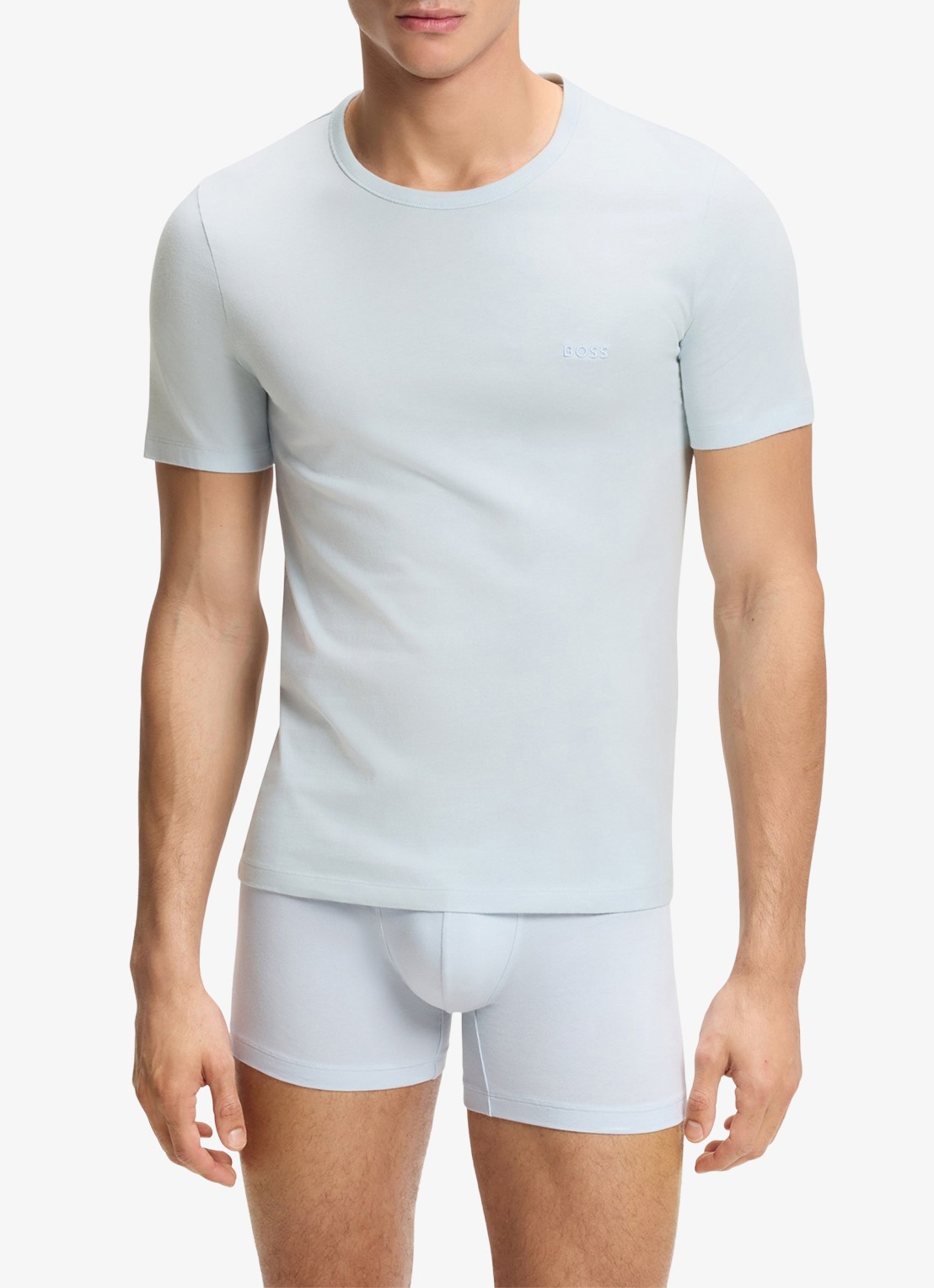 BOSS Classic T-shirt van  katoen in 3-pack - detail roze