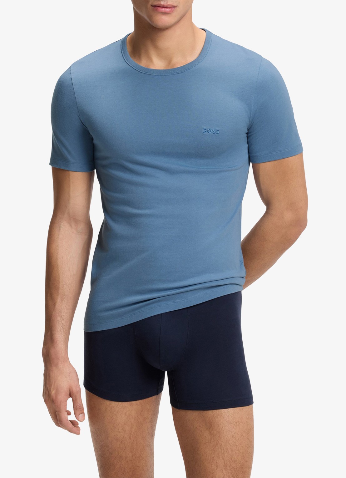 BOSS Classic T-shirt van  katoen in 3-pack - detail 3 roze