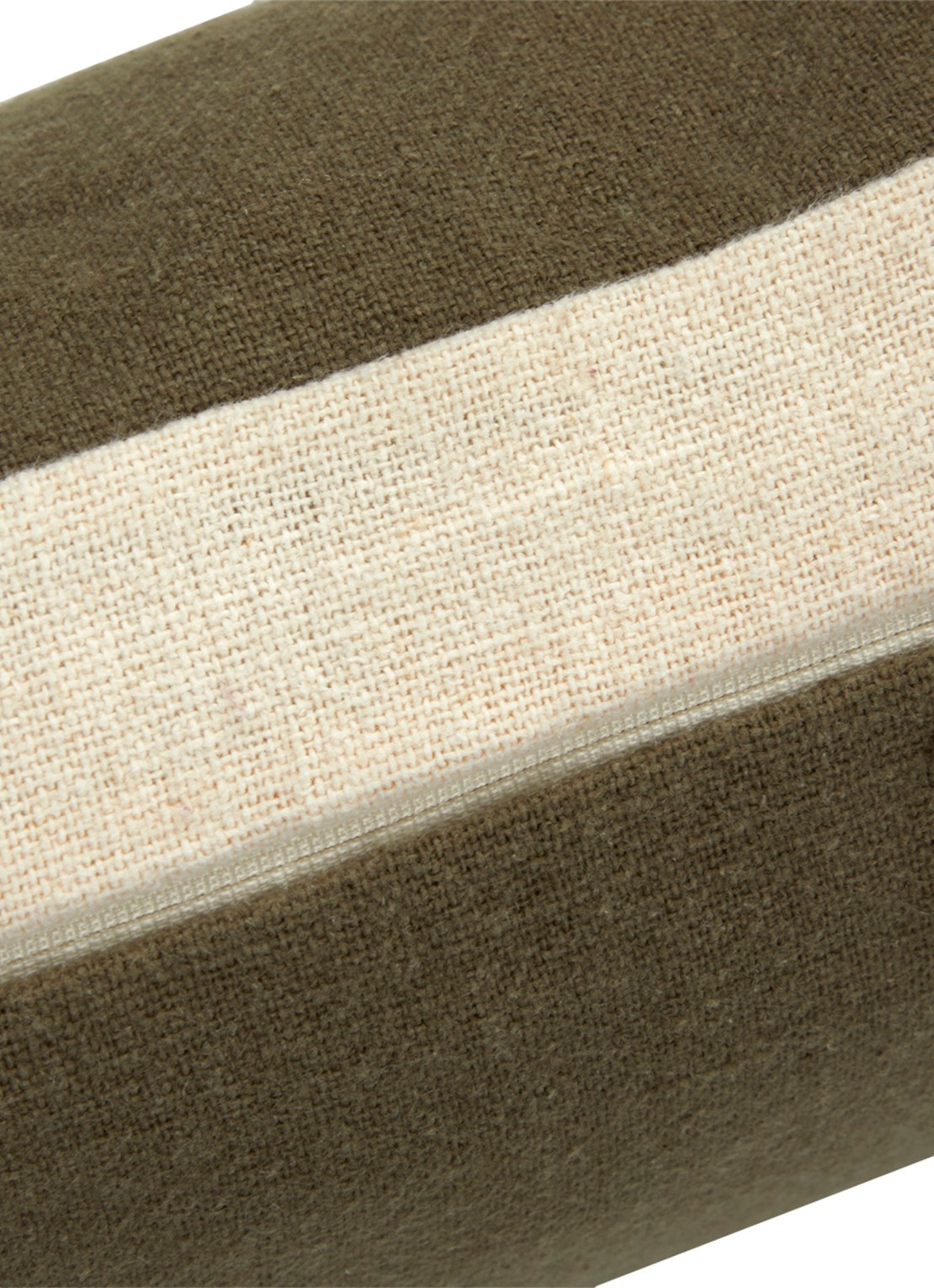 BOSS Clayton sierkussenhoes van linnen 31 x 55 cm - detail 2 bruin