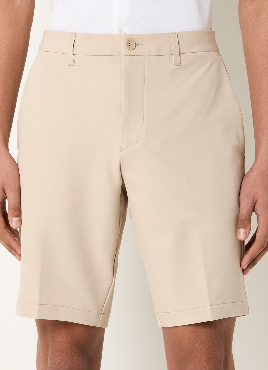 BOSS Commuter loose fit korte broek met steekzakken - detail 4 medium beige-269 / beige