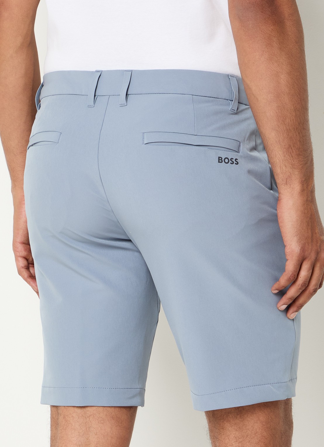 BOSS Commuter loose fit korte broek met steekzakken - achterkant 4 dark grey-026 / grijs