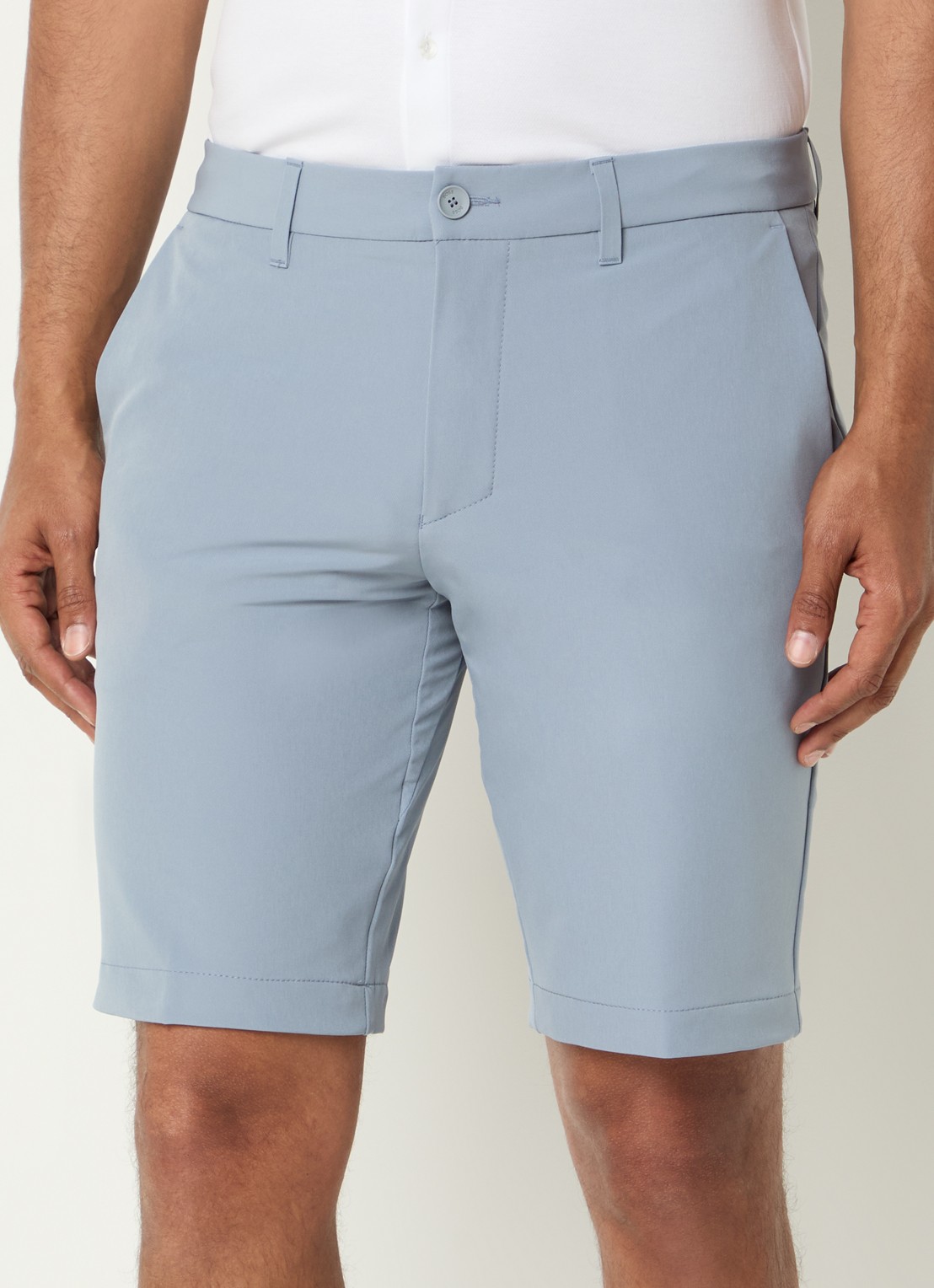 BOSS Commuter loose fit korte broek met steekzakken - detail 6 dark grey-026 / grijs