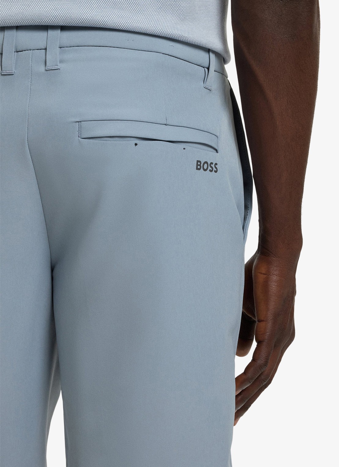 BOSS Commuter loose fit korte broek met steekzakken - detail 8 dark grey-026 / grijs