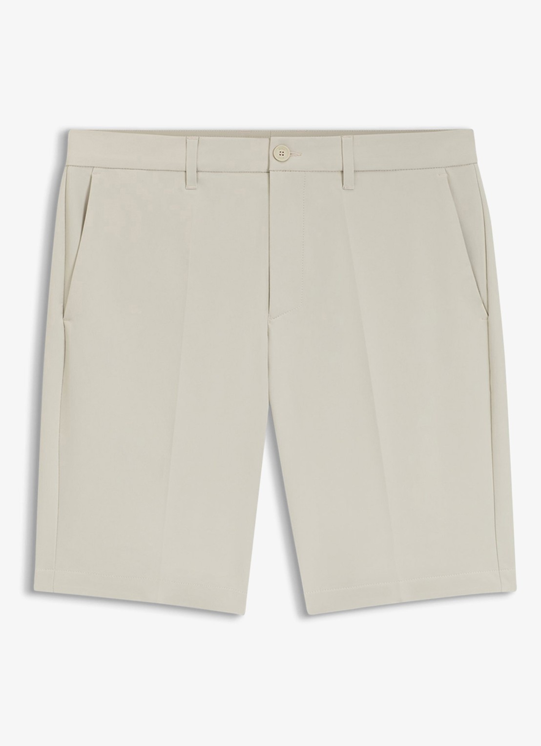 BOSS Commuter loose fit korte broek met steekzakken - voorkant 4 light beige-271 / beige