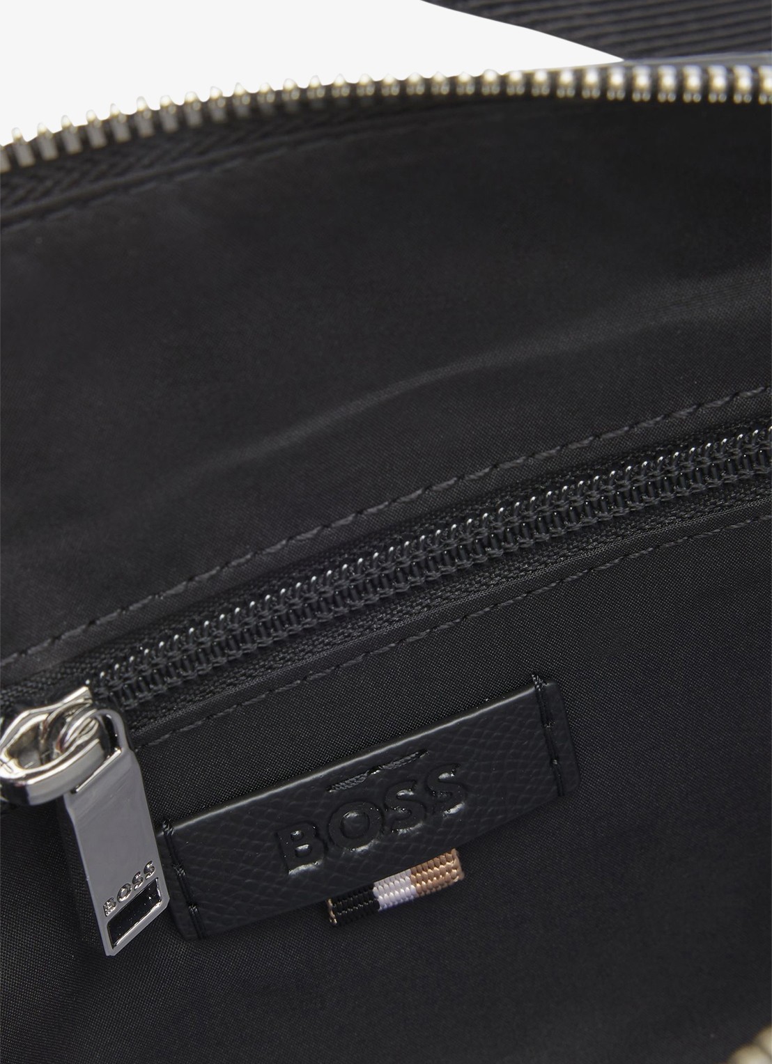BOSS Crossbodytas met verstelbare schouderriem en logo - detail 3 zwart