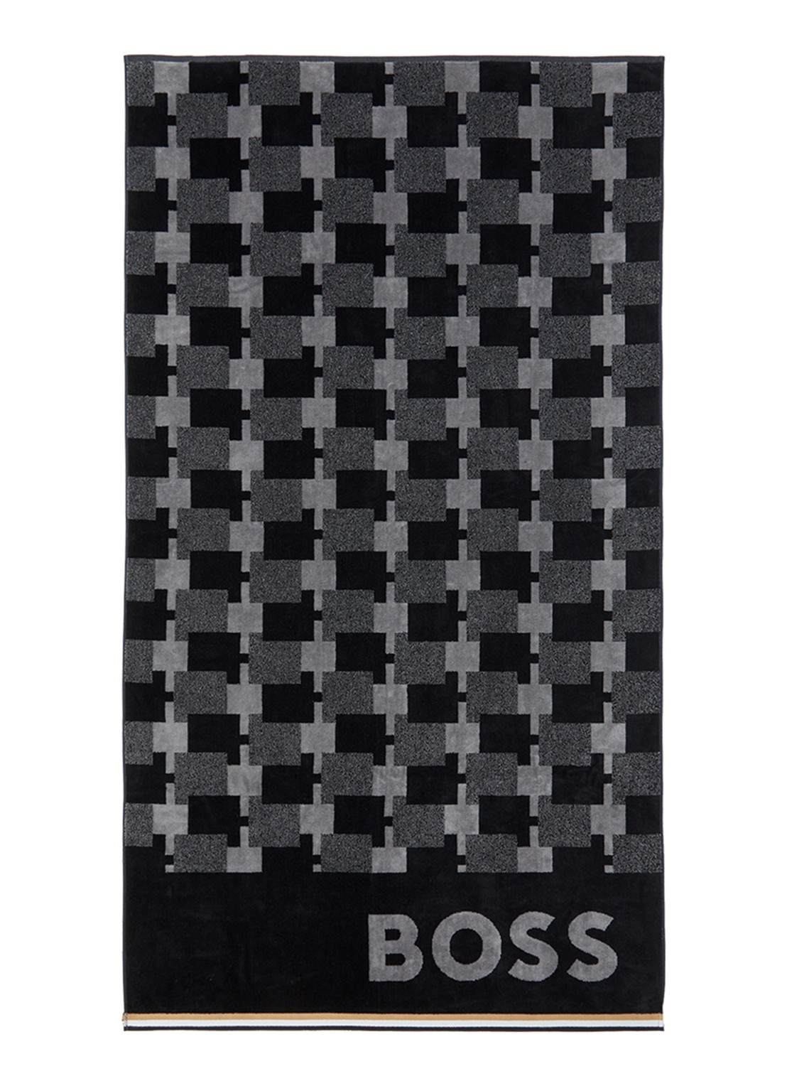 BOSS Cubo strandlaken - 90 x 160 cm - voorkant 2 zwart