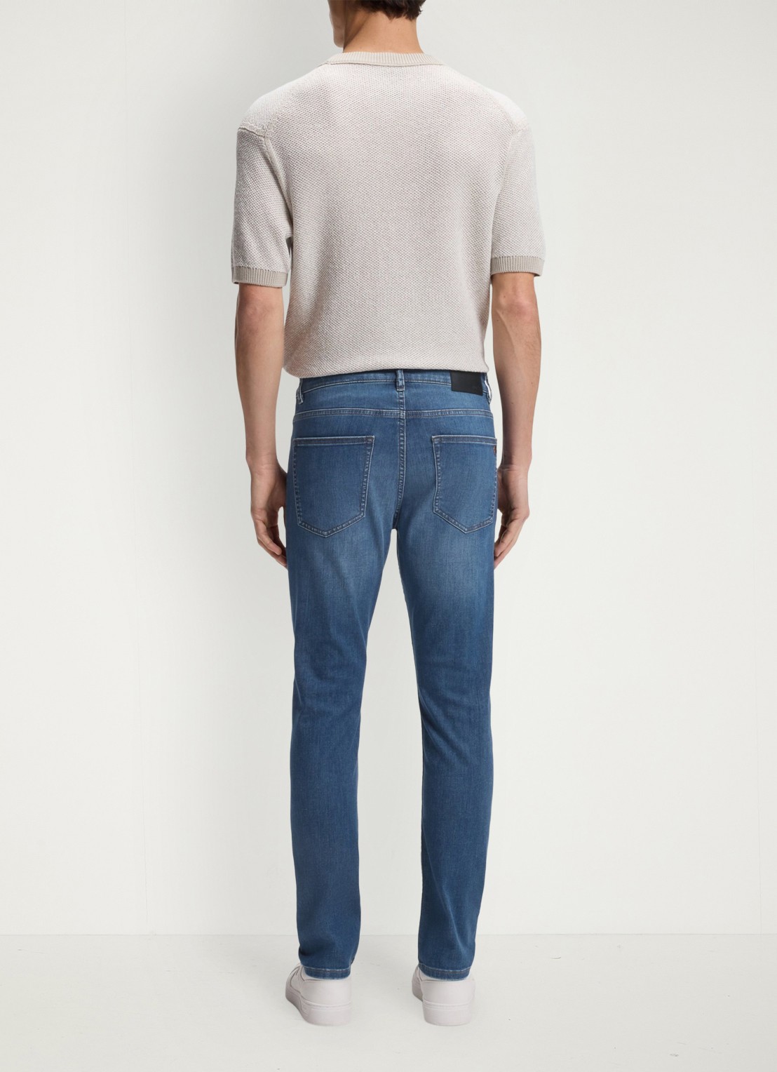 BOSS DELAWARE BO slim fit jeans met medium wassing - achterkant 4 medium blue-422 / blauw