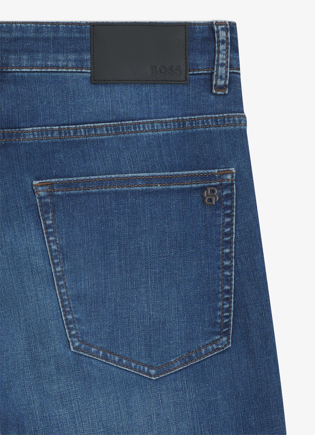 BOSS DELAWARE BO slim fit jeans met medium wassing - detail 3 medium blue-422 / blauw