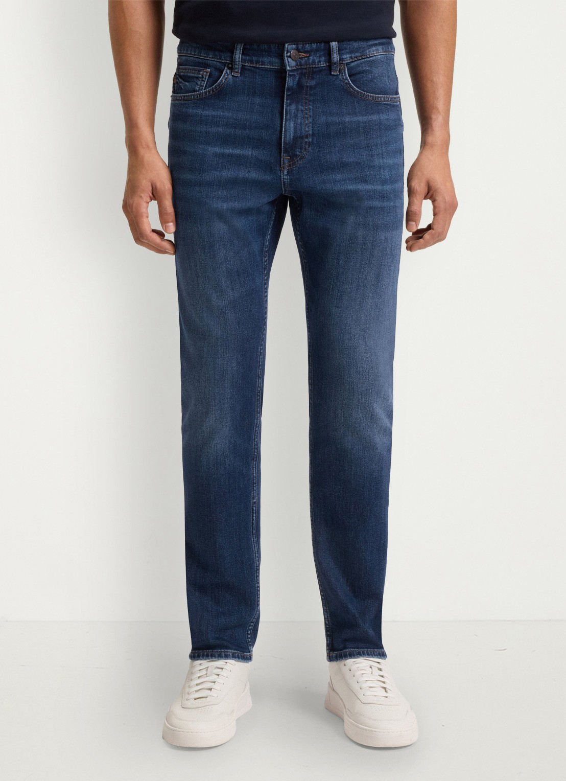 BOSS Delaware Bo slim fit jeans met stretch - detail 4 indigo