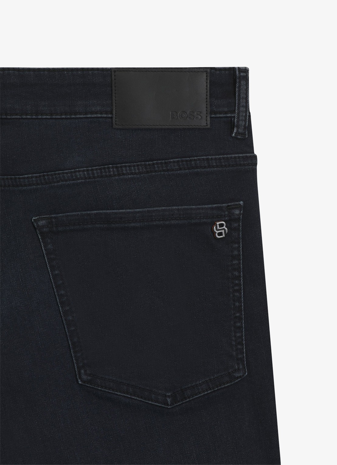BOSS Delaware slim fit broek met logo - detail 6 denim