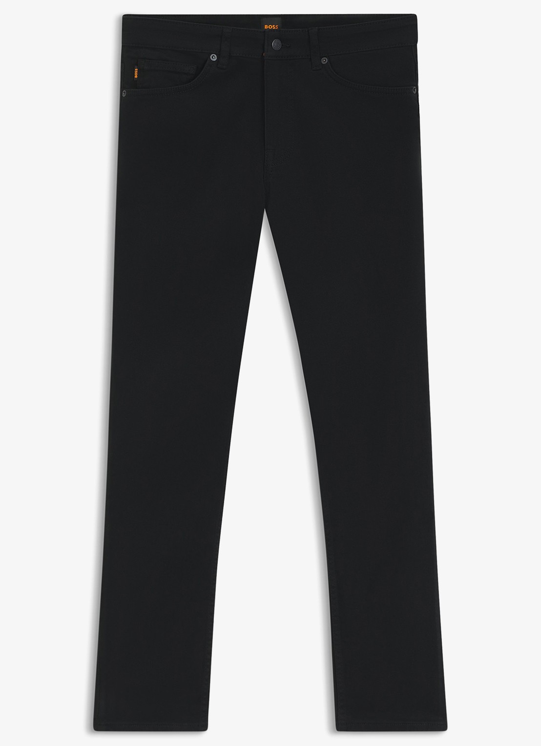 BOSS Delaware slim fit jeans met gekleurde wassing - voorkant zwart