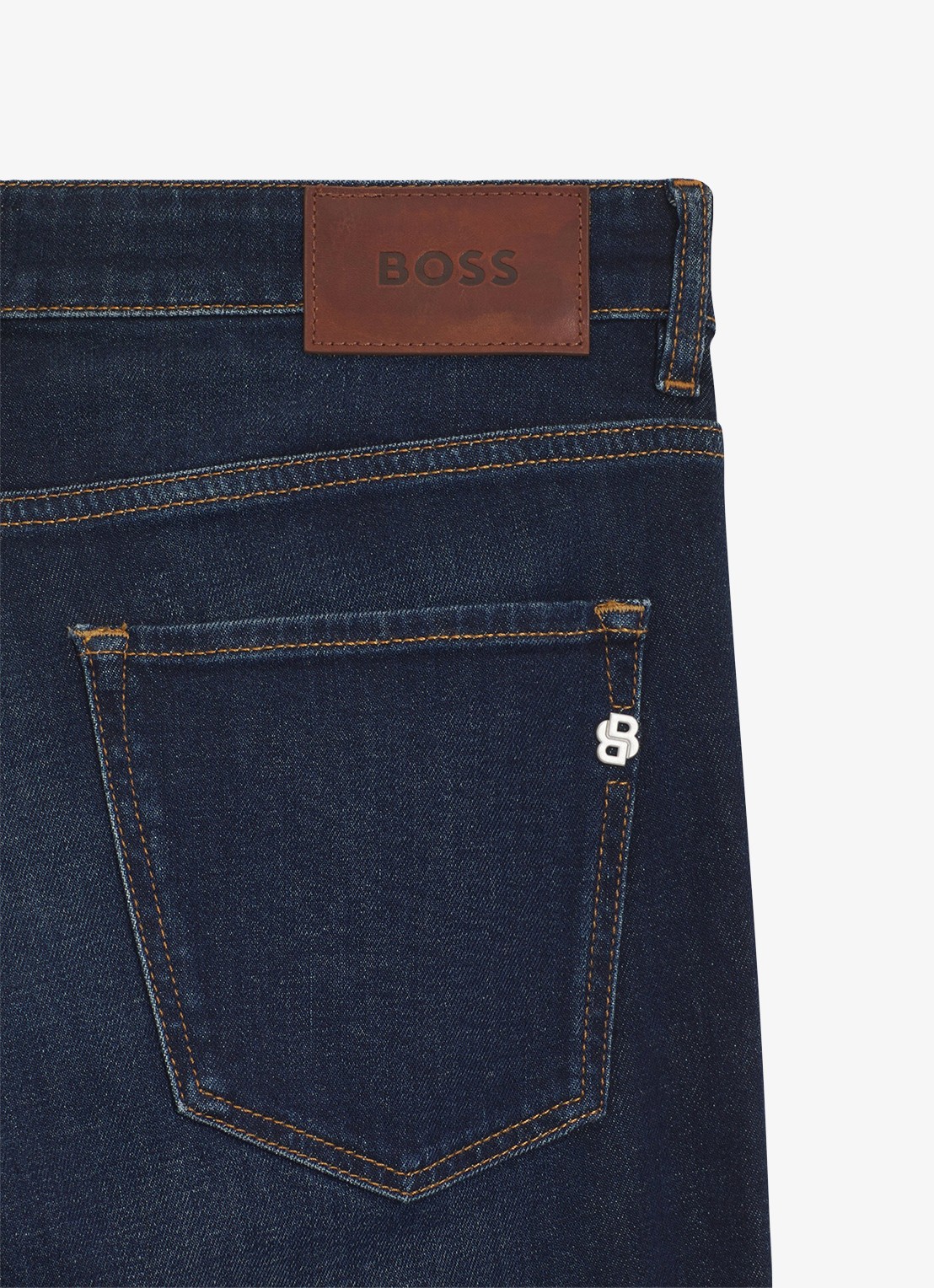 BOSS Delaware slim fit jeans met steekzakken - detail 6 indigo