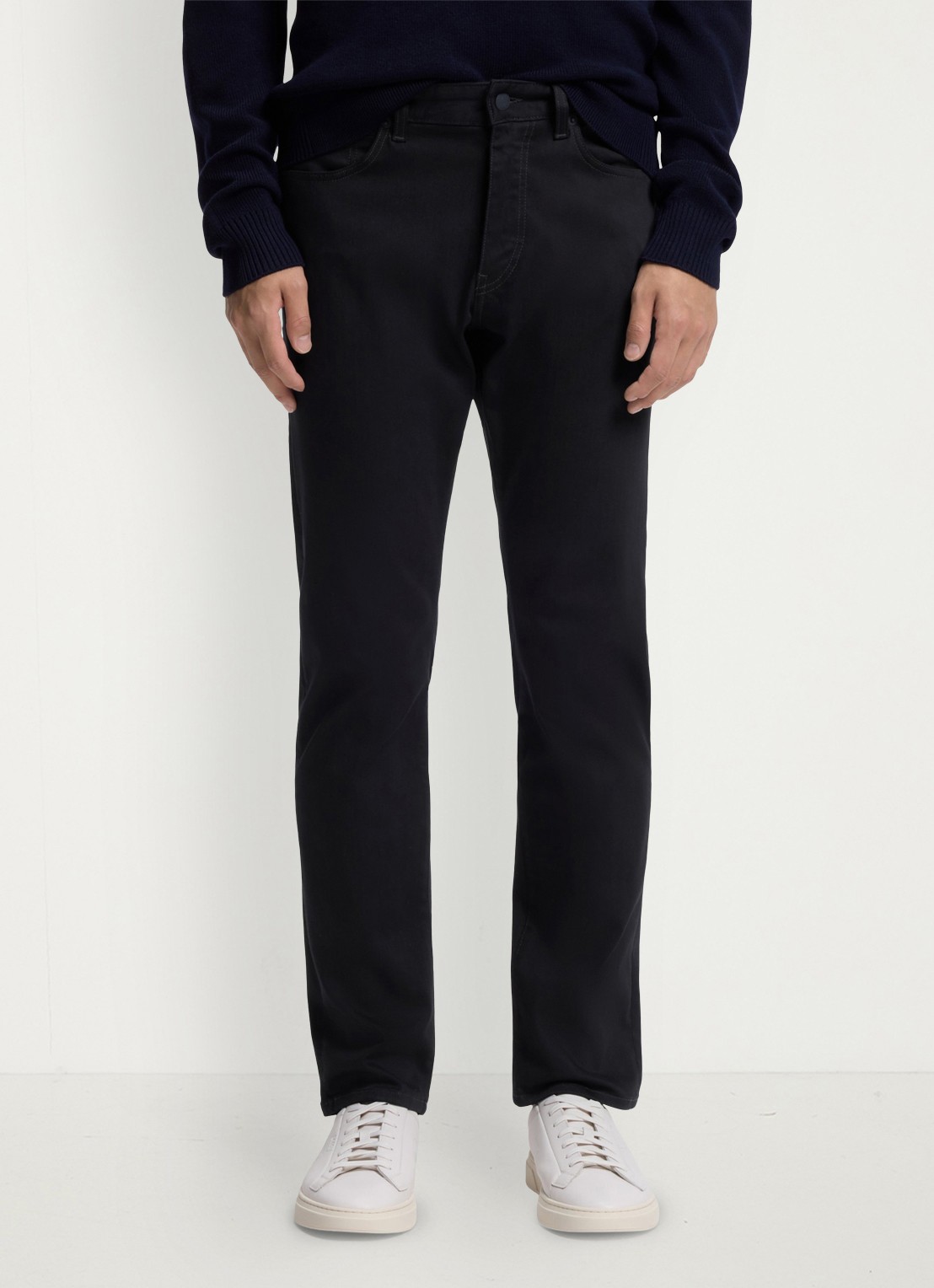 BOSS Delaware slim fit jeans met steekzakken - detail 4 donkerblauw