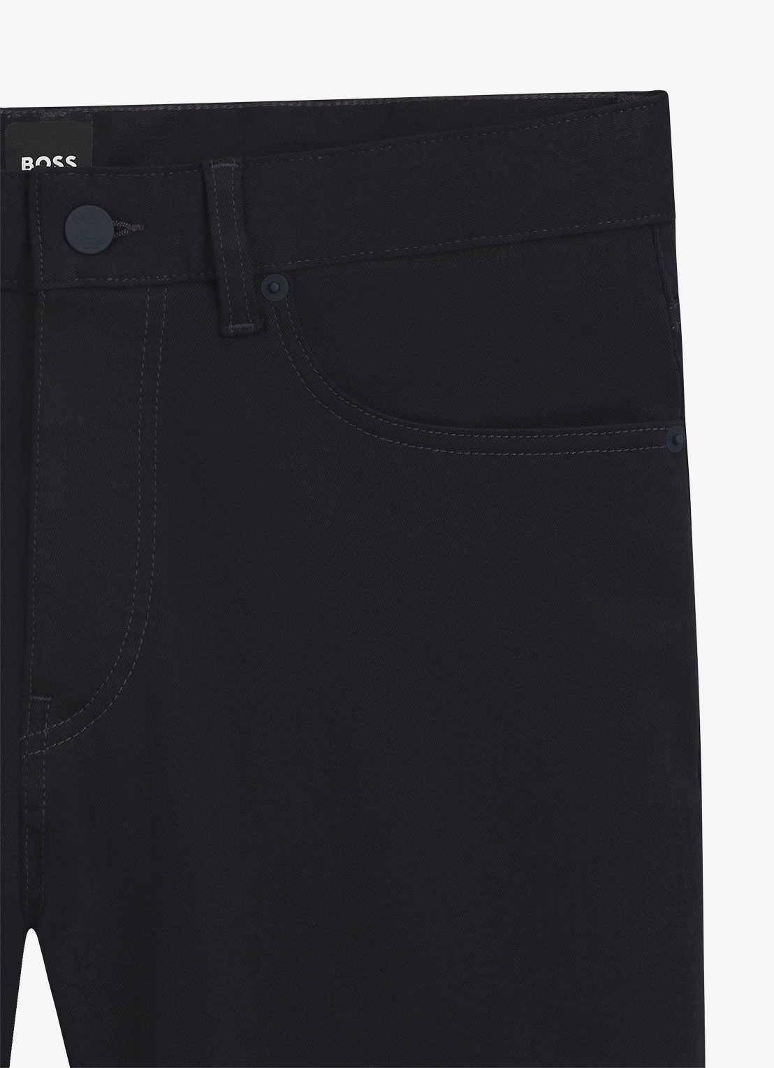 BOSS Delaware slim fit jeans met steekzakken - detail 6 donkerblauw