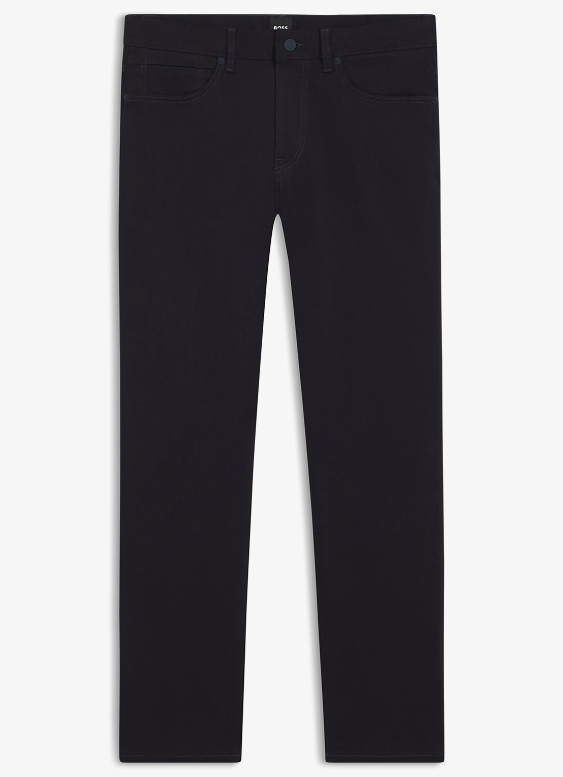 BOSS Delaware slim fit jeans met steekzakken - voorkant 2 donkerblauw