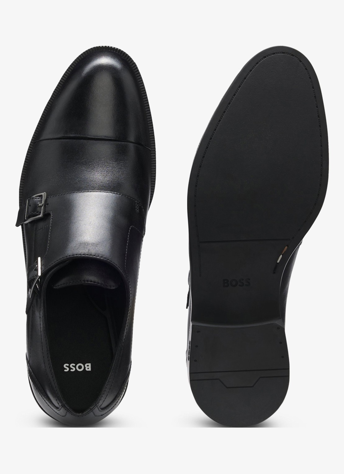 BOSS Derby schoen van leer - detail 5 zwart