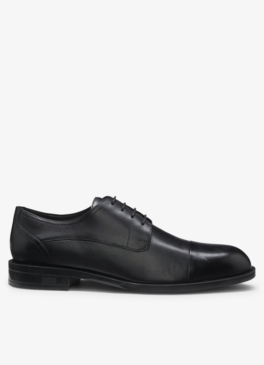 BOSS Derby veterschoen van leer - voorkant 2 zwart