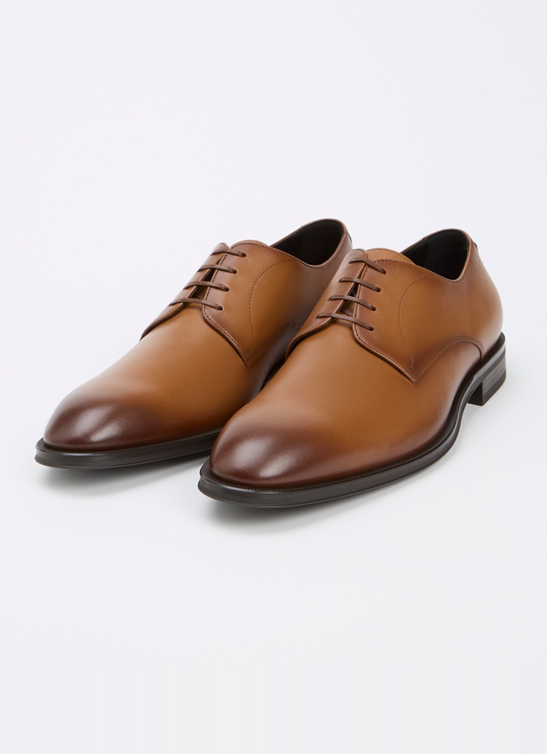 BOSS Derrek veterschoen van kalfsleer - detail 3 bruin
