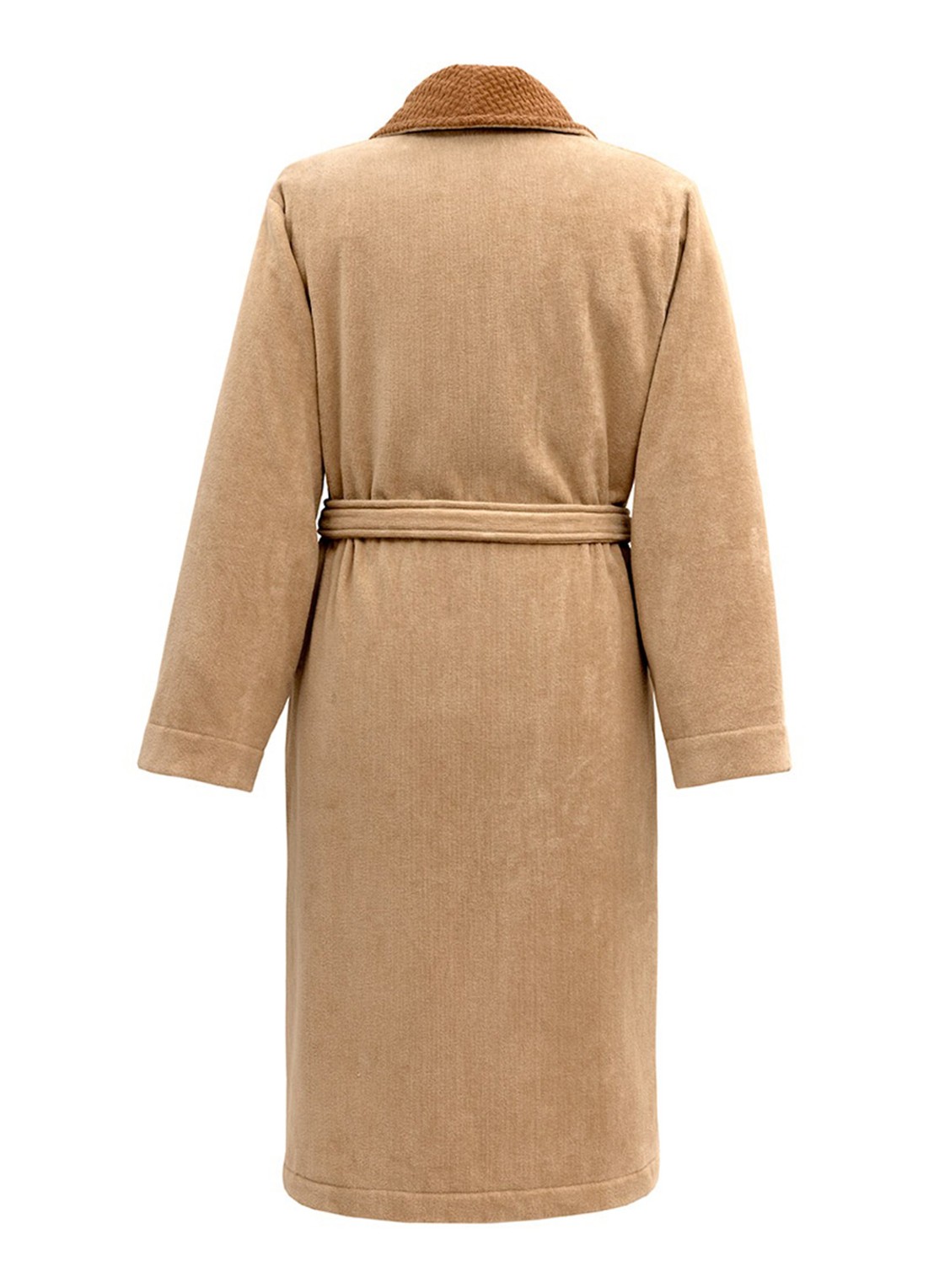BOSS Double B badjas met logoborduring - unisex - achterkant 3 beige