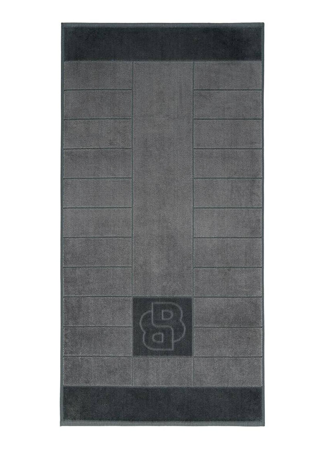 BOSS Double badhanddoek - 50 x 100 cm - voorkant donkergrijs