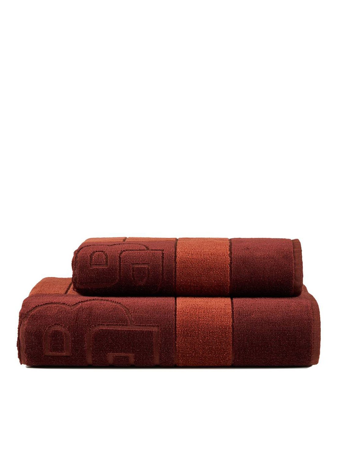 BOSS Double badhanddoek - 50 x 100 cm - detail 5 donkerrood
