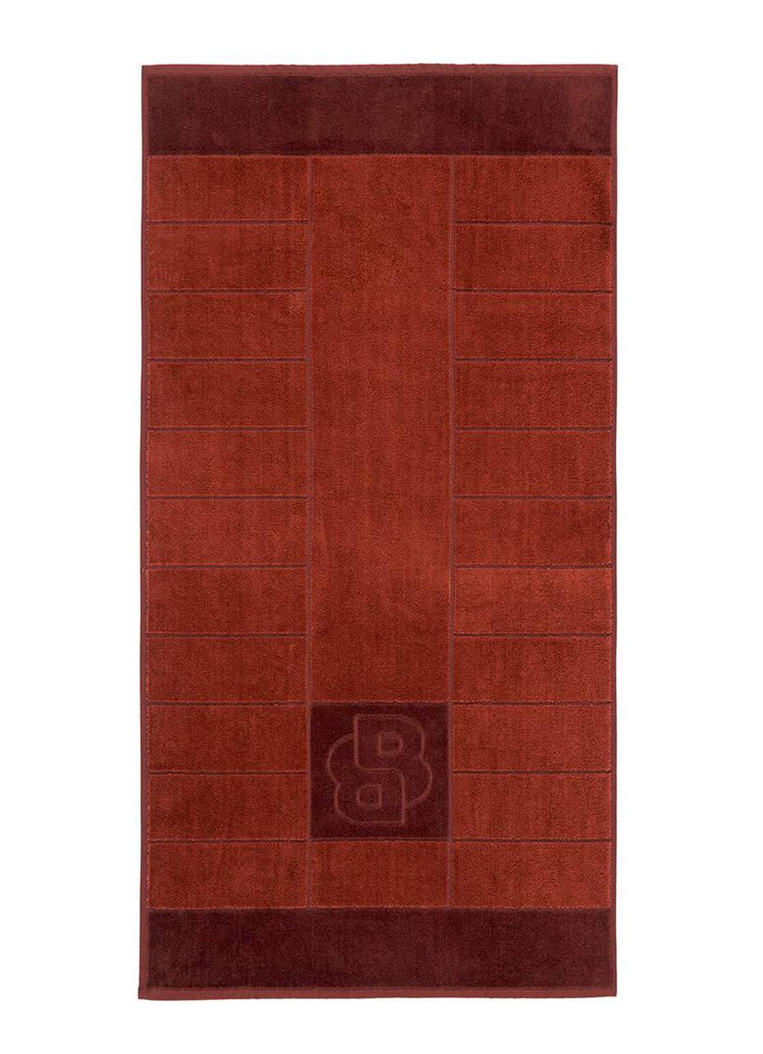 BOSS Double badhanddoek - 50 x 100 cm - voorkant donkerrood