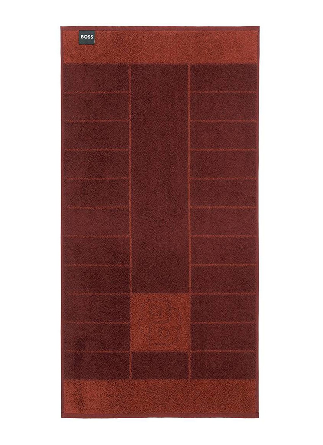 BOSS Double badhanddoek - 50 x 100 cm - voorkant 2 donkerrood
