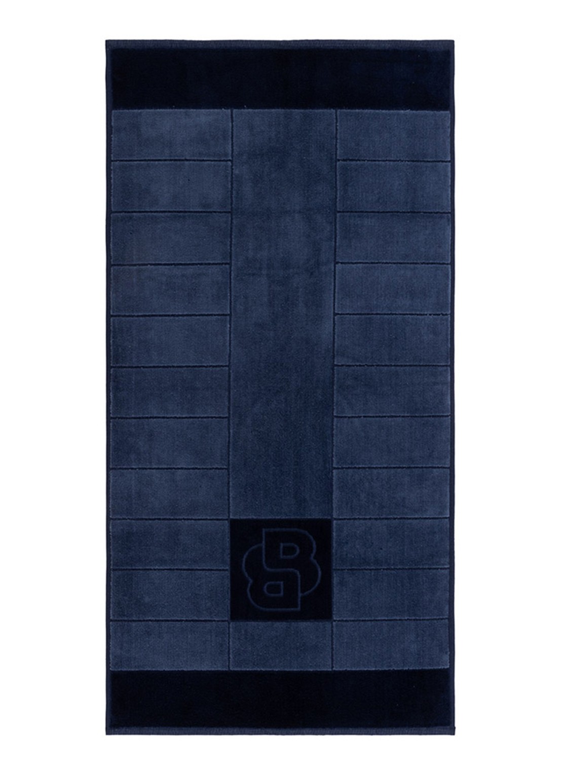 BOSS Double badhanddoek - 50 x 100 cm - voorkant donkerblauw