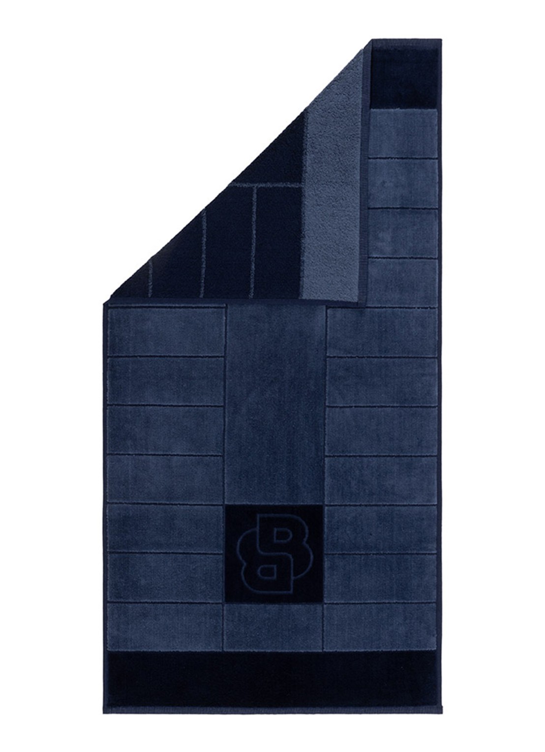 BOSS Double badhanddoek - 50 x 100 cm - voorkant 2 donkerblauw