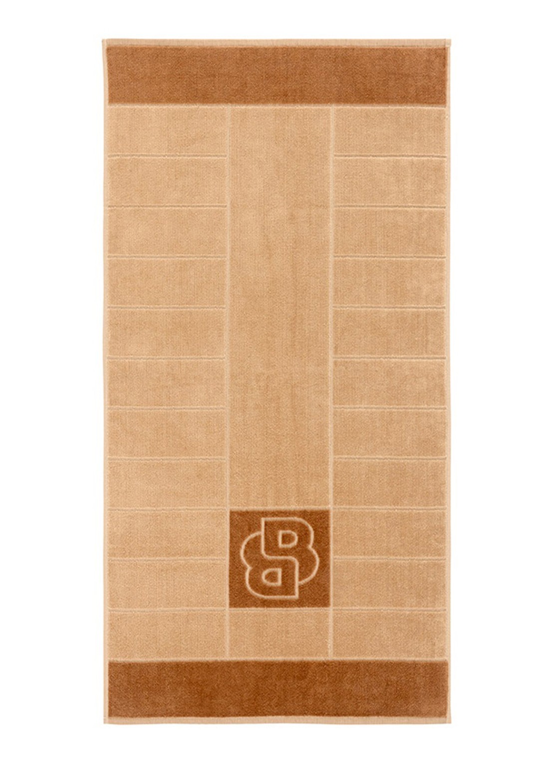 BOSS Double badhanddoek - 50 x 100 cm - voorkant beige