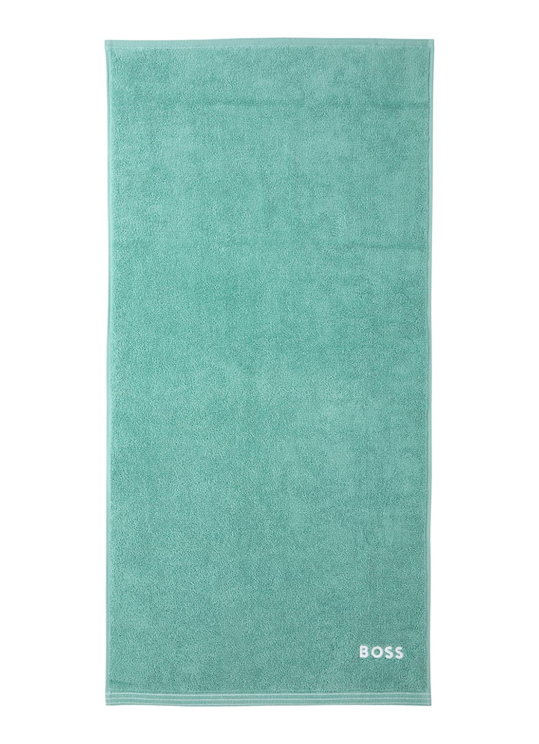 BOSS Edge badhanddoek 50 x 100 cm - voorkant zeegroen