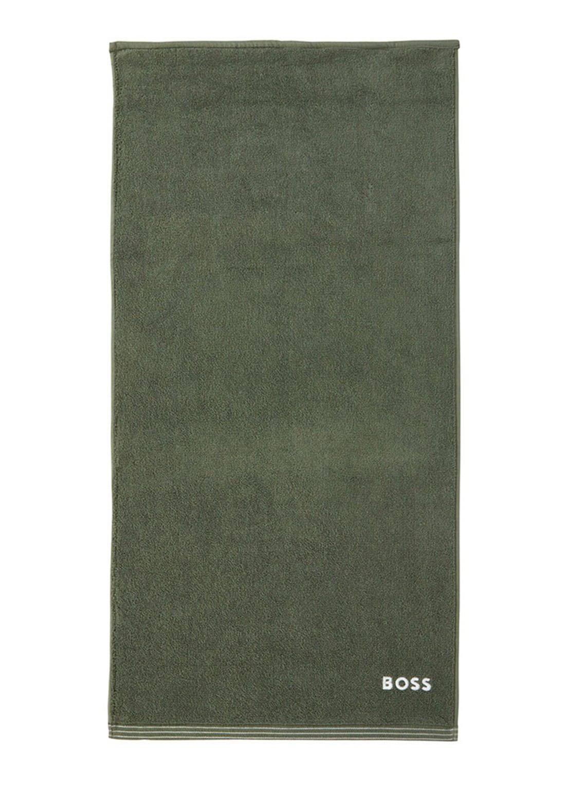 BOSS Edge badhanddoek 50 x 100 cm - voorkant 2 mosgroen