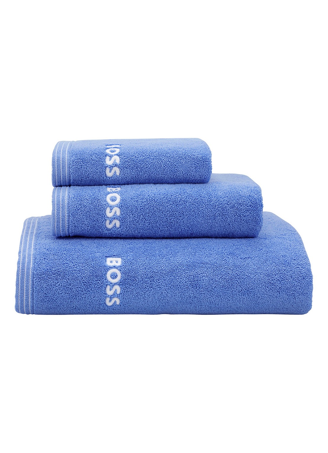 BOSS Edge badhanddoek 50 x 100 cm - achterkant 3 blauw