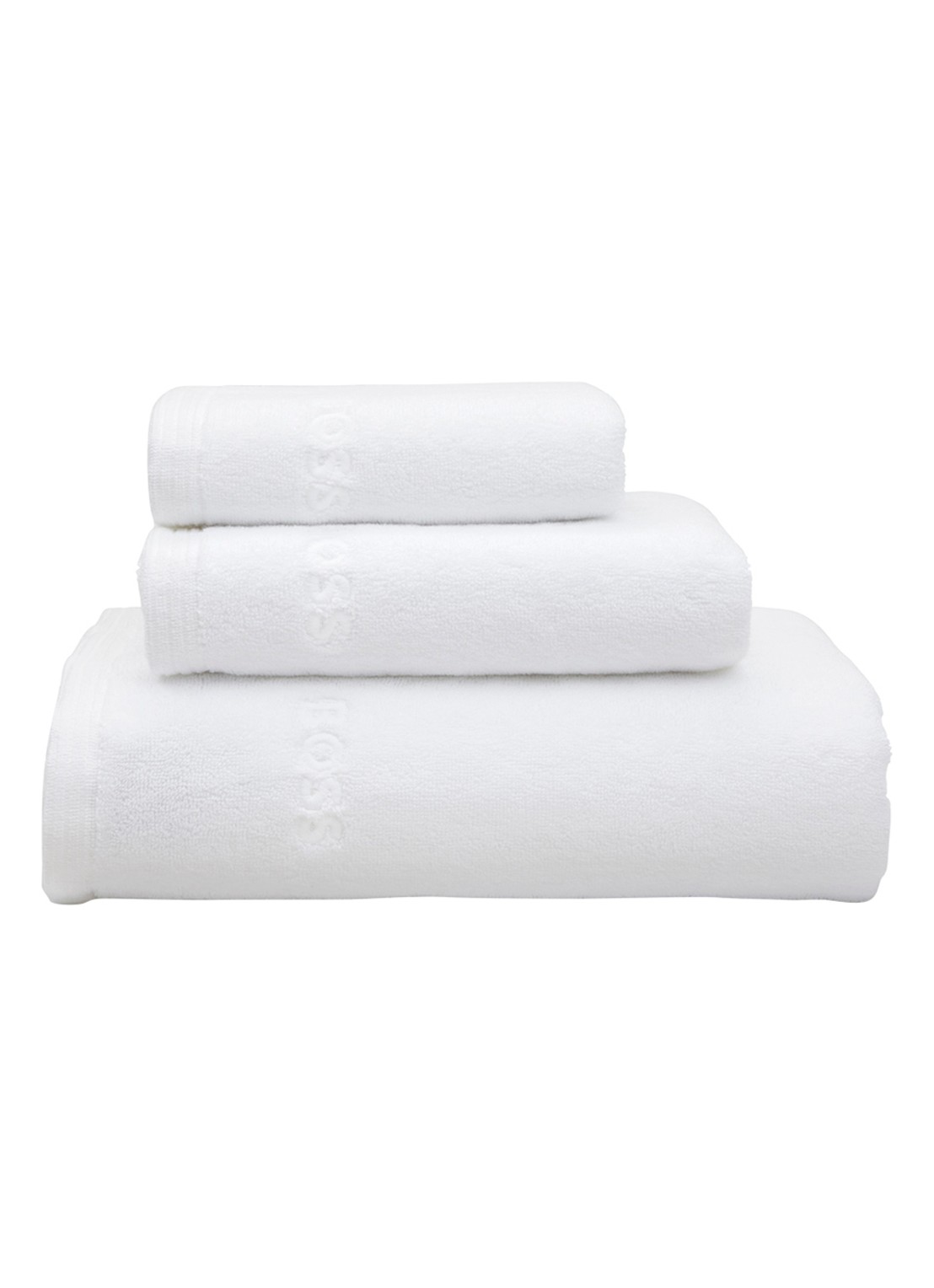BOSS Edge badhanddoek 50 x 100 cm - achterkant wit