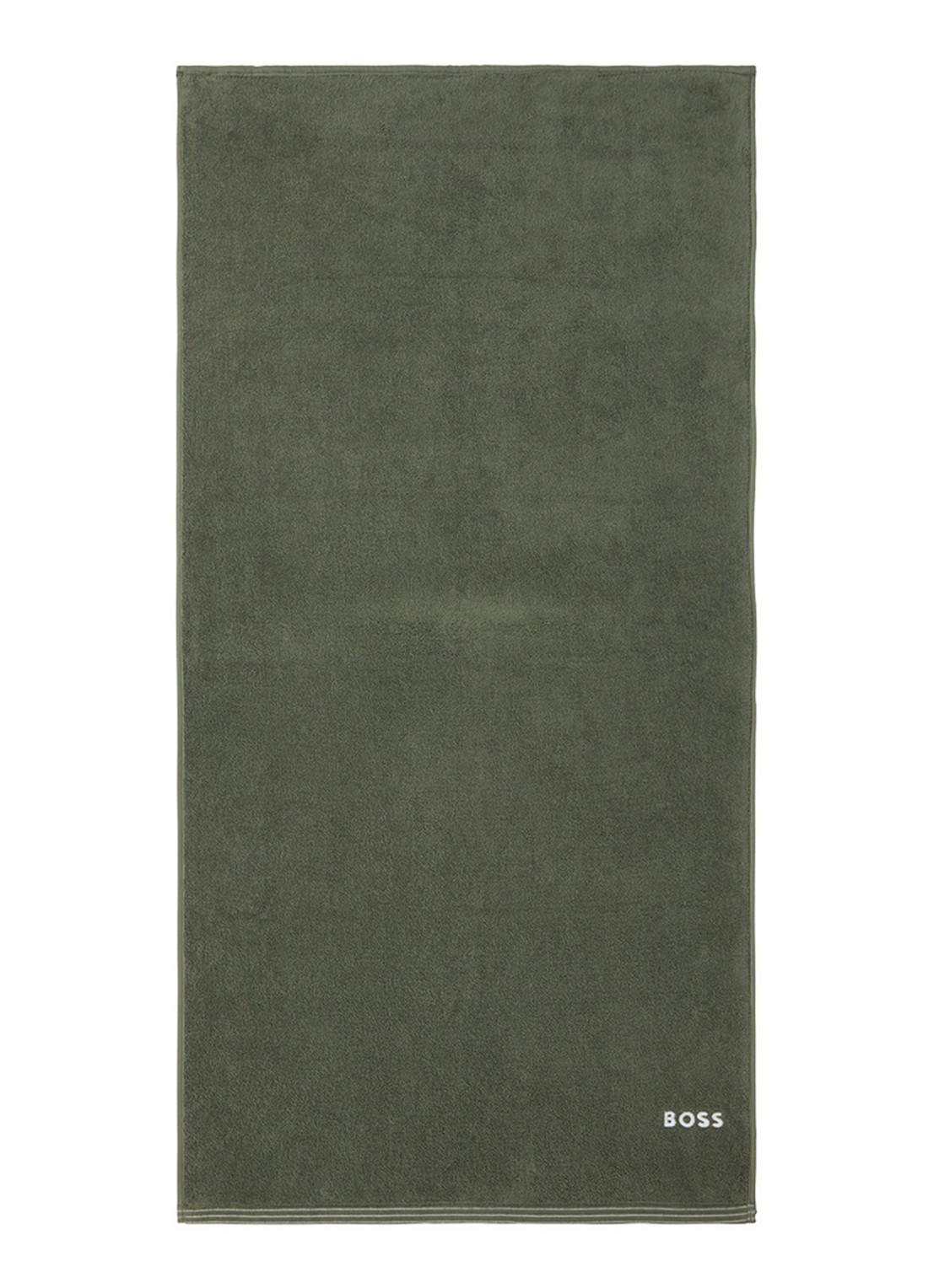 BOSS Edge badhanddoek - 70 x 140 cm - voorkant 3 mosgroen