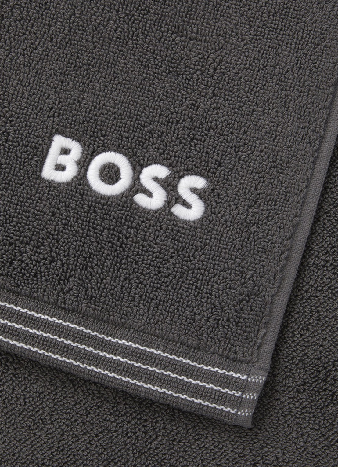 BOSS Edge badlaken - 100 x 150 cm - achterkant 2 donkergrijs