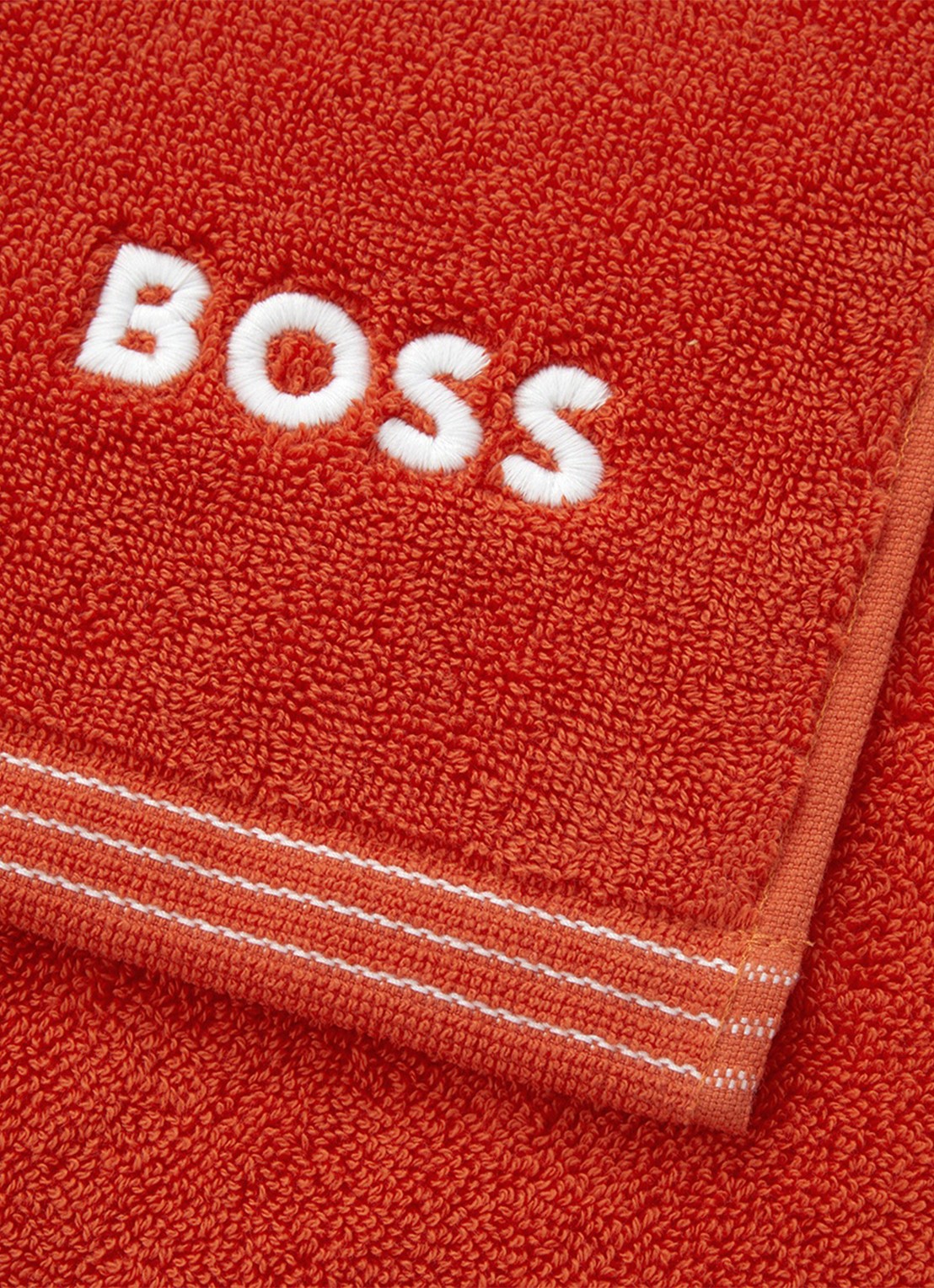 BOSS Edge badlaken - 100 x 150 cm - achterkant 2 oranjerood