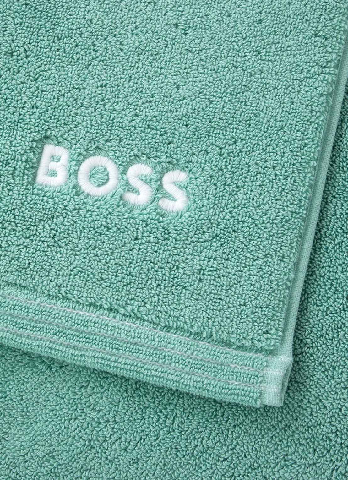 BOSS Edge badmat 50 x 70 cm - voorkant 2 zeegroen