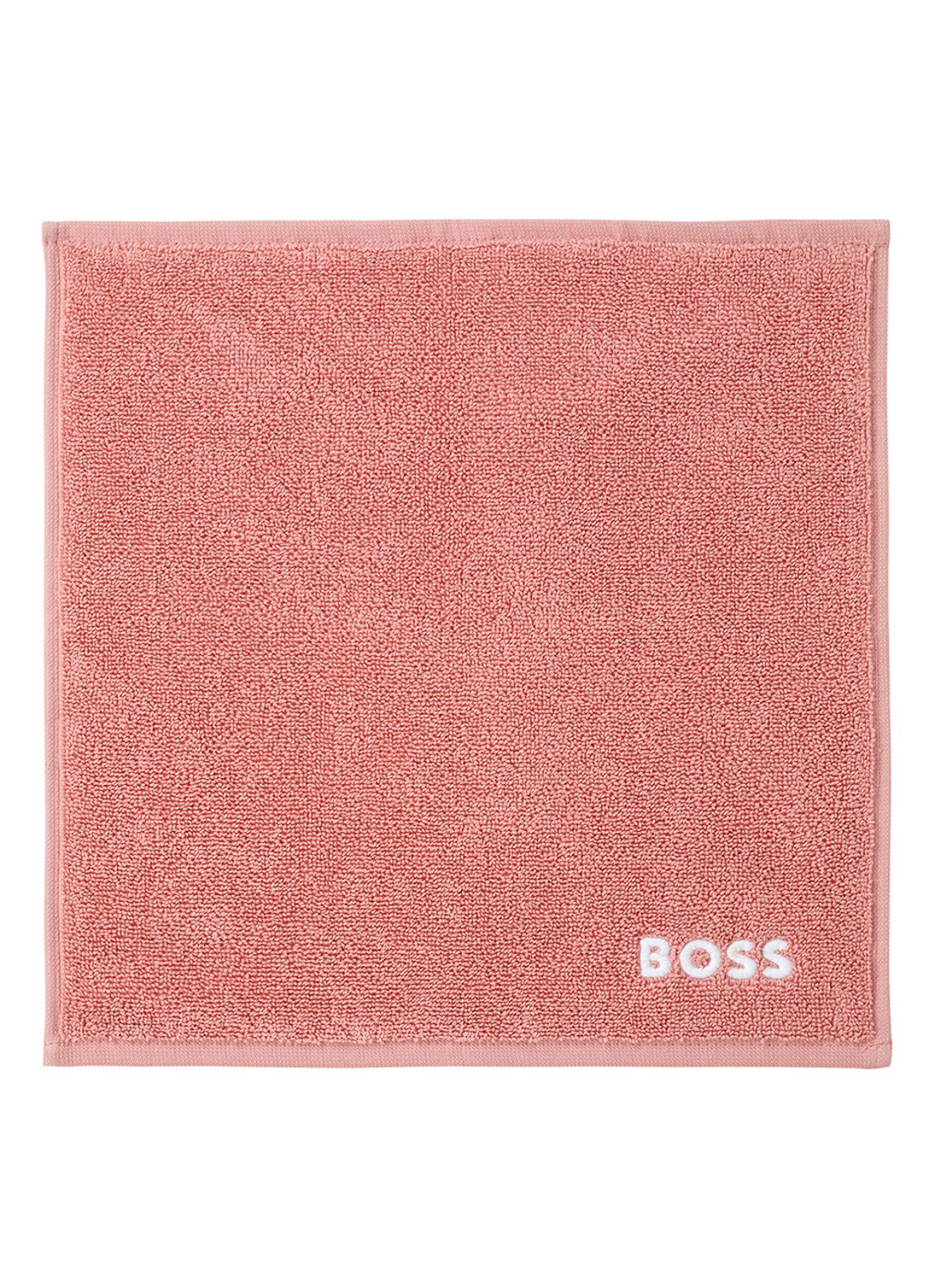 BOSS Edge gastendoek - 30 x 30 cm - voorkant zalmroze