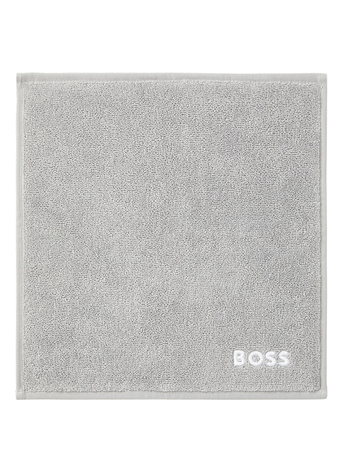 BOSS Edge gastendoek - 30 x 30 cm - voorkant lichtgrijs
